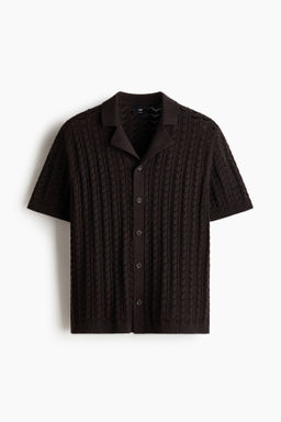 Camisa resort en punto pointelle Relaxed Fit