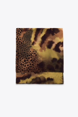 ANIMAL PRINT MODAL SILK SCARF - Zara фото 3