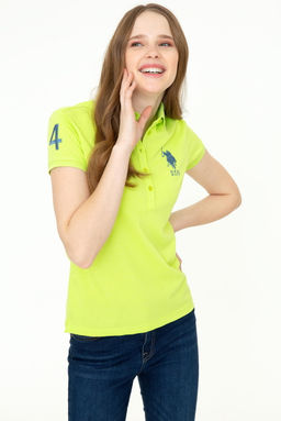 Женская базовая футболка фисташкового цвета Неожиданная скидка в корзине - U.s. polo assn фото 3