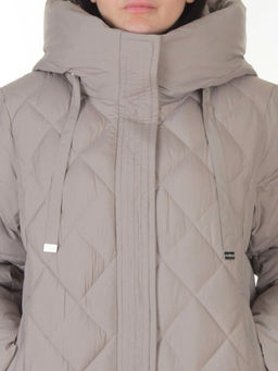 8353 GRAY Пальто зимнее женское (200 гр. холлофайбер)