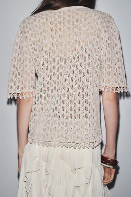POINTELLE KNIT CARDIGAN - Zara фото 4