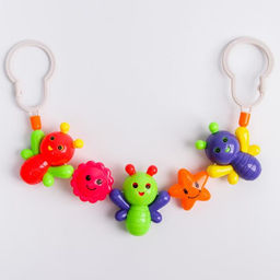 Растяжка на коляску/кроватку Бабочки, 3 игрушки, Крошка Я