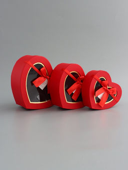 Набор подарочных коробок 3 в 1 сердца, 22?20?9; 18.5?17?7.5; 1 6?14?6 см