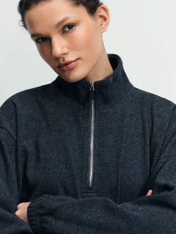 Толстовка на молнии оверсайз / Zarina