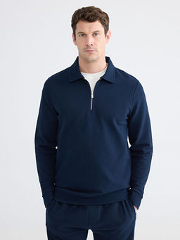 Polo Yaka Erkek Sweatshirt