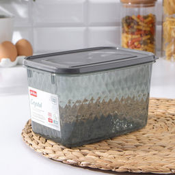 Контейнер для заморозки и хранения продуктов phibo «Кристалл», 1.7 л, 18×12.5×11 см, пластик, прозрачный, крышка серая