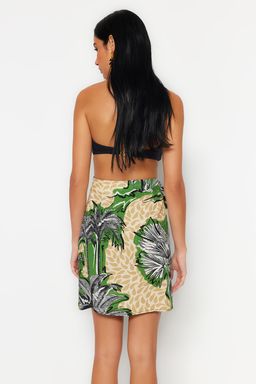 TRENDYOLMILLA Tropikal Desenli Mini Dokuma Baglamal? Plaj Etegi TBESS23ET00022 фото 6