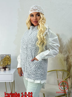 Жилетка вязанная на молнии