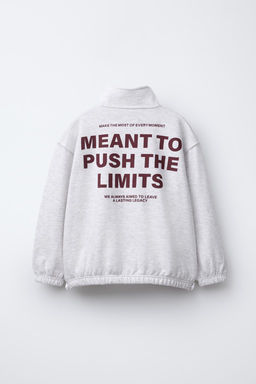 ZIP-UP SWEATSHIRT WITH TEXT PRINT - Zara фото 3