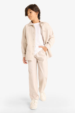 %100 Pamuk Beli Lastikli Gabardin Pantolon Erkek _ocuk