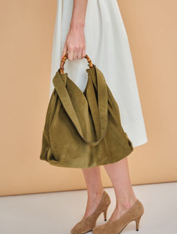 Замшевая сумка Bamboo DBR 30990 белый мох  фото 3