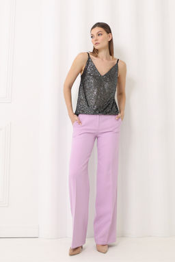 Топ в бельевом стиле с пайетками - Looklikecat фото 4