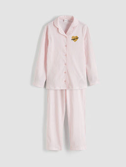 G?mlek Yaka K?z ?ocuk Pijama Tak?m?