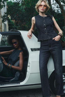 ZW COLLECTION RELAXED FIT MID-RISE JEANS - Zara фото 5