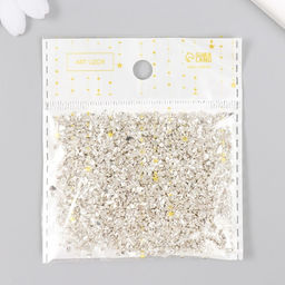 Цена за 2 шт. Декор "Стеклянная серебрянная крошка" 20 гр