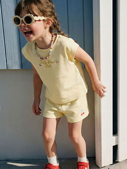 Bask?l? K?z ?ocuk Soft Touch Ti??rt ve ?ort