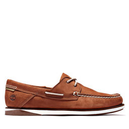 Мокасины Timberland TFO 2 Eye Classic Boat Atlantis Break красные  фото 2