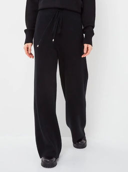 K13199 Брюки палаццо (вязаный трикотаж) ЧЕРНЫЙ