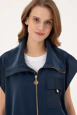 Женский темно-синий вязаный жилет - U.s. polo assn фото 2