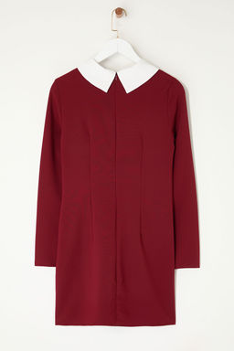 TRENDYOLMILLA Bordo Yaka Detayl? Dokuma Elbise TWOAW24EL00298  фото 14