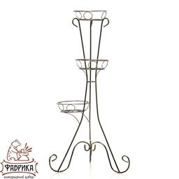 Стойка для цветов Классика на 3 цветка 18-103 - Фабрика интерьерной ковки фото 4