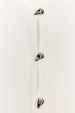 RIB KNIT WAISTCOAT TOP - Zara фото 8