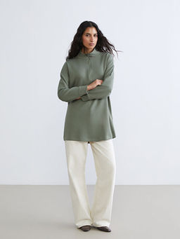 Dik Yaka Kad?n Sweatshirt Tunik