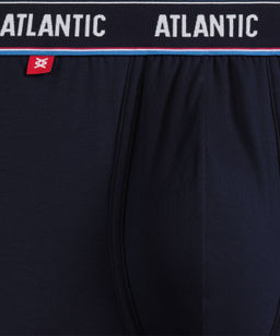 ATLANTIC 3MH-214 Трусы шорты Solid Summer - набор 3 шт. темно-синий + коралловый + серый меланж  фото 4