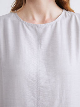 Bisiklet Yaka Modal Kar???ml? A Kesim Elbise