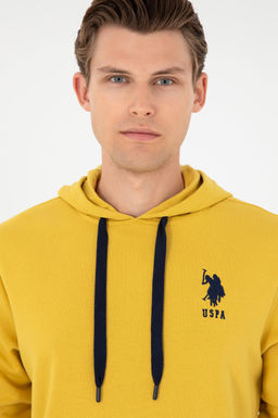 Мужской желтый базовый свитшот - U.s. polo assn фото 2