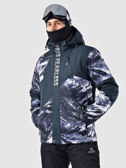 Мужская зимняя горнолыжная куртка Evil Wolf 68611_3 Серый