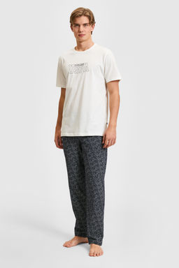 Erkek Ekru Pijama Tak_m_