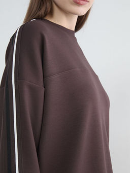 Bisiklet Yaka Oversize Kad?n Sweatshirt Tunik
