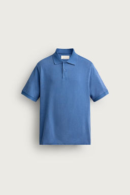 POLO PIQU? LAVADO REGULAR FIT / Azul lavado - Zara фото 7