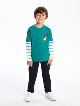 Erkek ?ocuk Minik Ka?iflere Uygun Esnek Pantolon