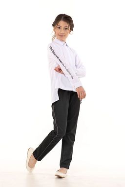 Белая школьная блуза Mooriposh, модель 06126  фото 2