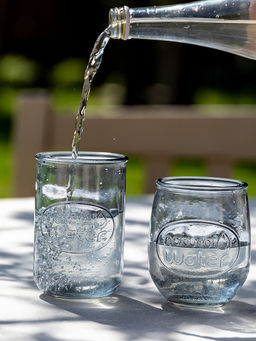 Стакан 400мл голубой cтекло - Denastia фото 3