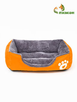 Лежанка-диван для животных, 45 х 30 х 15, желтая, плащевка