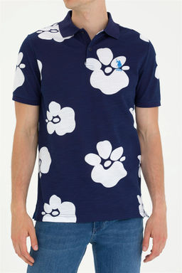 U. S. Polo Assn / Мужская темно-синяя футболка с воротником-поло - U.s. polo assn фото 6