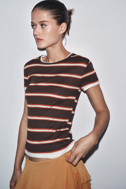 DOUBLE STRIPE T-SHIRT - Zara фото 11