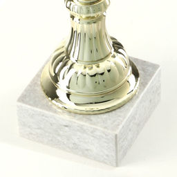 Кубок 132C, наградная фигура, золото, подставка камень, 21×7×6 см