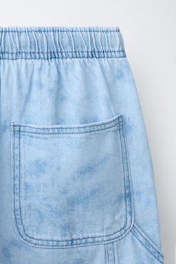 BERMUDA DENIM TIE DYE / Azul claro - Zara фото 4