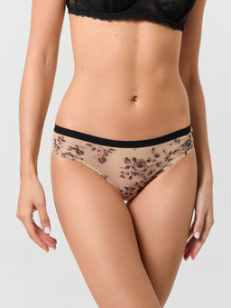 Цена за 2 штуки! Трусы женские бежевые с цветочным принтом - Mark formelle фото 2