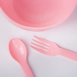 Набор детской посуды, 3 предмета: миска 250 мл, ложка, вилка, от 5 мес., цвета МИКС - Крошка я фото 6