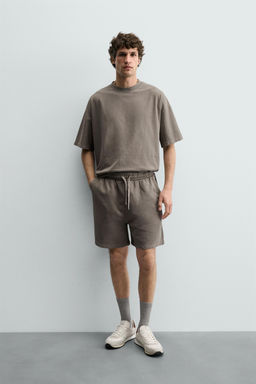 CAMISETA B?SICA LAVADA / Gris - Zara фото 10