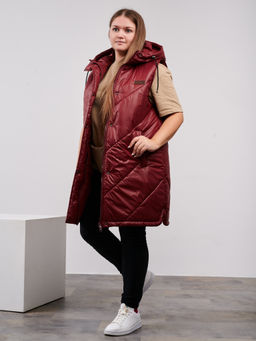 Жилет демисезонный Хлоя бордо