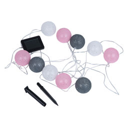 USL-S-230/PM1800 COTTON BALLS-1 Садовая гирлянда на солнечной батарее Клубки. 10 светодиодов. Теплый белый свет. 1*АА Ni-Mh аккумулятор в/к. IP44. TM Uniel - Volpe фото 2