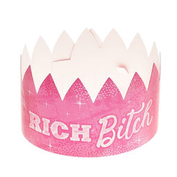 Цена за 10 шт. Корона каранавальная «Rich Bitch», картон, 64 х 10,1 см.