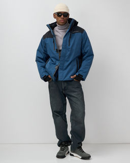 Горнолыжная куртка мужская зимняя синего цвета 7611S - Mtforce фото 16