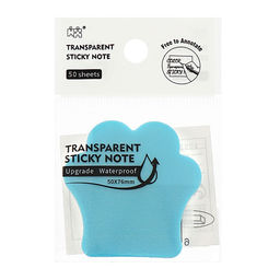 Цена за 4 шт. Блок-закладка с липким краем «Лапка», 45 мм × 45 мм, 50 листов, пластик, голубой